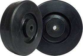 Conjunto Roda em Borracha Maciça 614 Furo Passante 1/2" - BM614F12