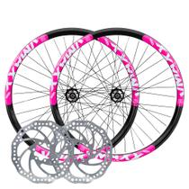 Conjunto Rodas Aro 26 Vmaxx LT Cubo Rosca e Rotores 160mm