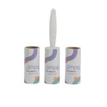Conjunto rolo adesivo 3 pecas - simplo branco Conjunto rolo adesivo 3 pecas - simplo branco
