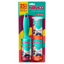 Conjunto Rolo Adesivo com 2 Refis Noviça Bettanin Remove Fios Pelos e Pó de Tecidos BT203 Conjunto Rolo Adesivo com 2 Refis Noviça Bettanin Remove Fios Pelos e Pó de Tecidos BT203