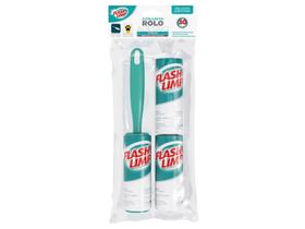 Conjunto Rolo Adesivo Rolinho Remove Pelos Sofá Cama Flash Limp CST0085