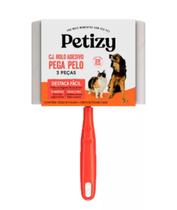 Conjunto Rolo Adesivo Tira Pelos Com Refil 3 Peças Flash Limp