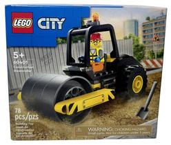Conjunto Rolo Compressor De Construção 78 Peças Blocos De Montar Cidade Infantil Criança Jovem Adulto Geek Lego City
