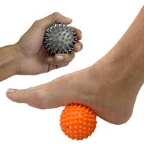 Conjunto Rolo e Bola Massagem Mãos e Pés Vollo VP1059 Cinza e Laranja Conjunto Rolo e Bola Massagem Mãos e Pés Vollo VP1059 Cinza e Laranja