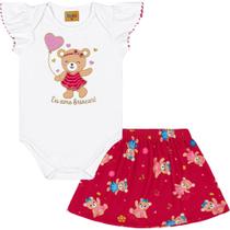 Conjunto Rolú Body e Saia branco