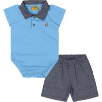 Conjunto Rolu body Polo meia malha e bermuda sarja 94151
