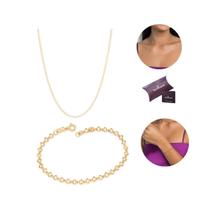 Conjunto Rommanel Pulseira e Colar coração 552062 532413 Conjunto Rommanel Pulseira e Colar coração 552062 532413