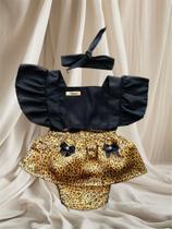 Conjunto Romper bebê menina temático mêsversário 3-6 meses