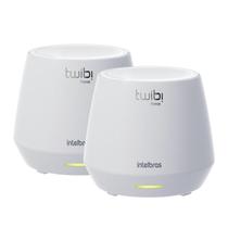 Conjunto Roteador WiFi Mesh Intelbras Twibi Force AX com 2 Unidades WiFi 6 e 280 m