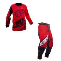 Conjunto Roupa Amx Classic Duo Infantil Trilha Motocross Conjunto Roupa Amx Classic Duo Infantil Trilha Motocross