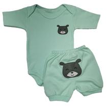 Conjunto Roupa Bebê Body Curto e Short Bordado Menino Menina - Koala Baby