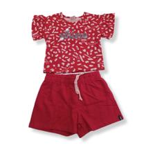 Conjunto roupa infantil verão menina elian 4-6-8