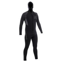 Conjunto Roupa Rocas 5 mm e Colete com Capuz Roupa com Ziper Frontal e Tornozelos - Conjunto Roupa Rocas 5 mm e Colete com Capuz Roupa com Ziper Frontal e Tornozelos -