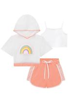 Conjunto Roupa Top Em Malha Power Blusa Boxy Estampada Over Em Tela e Shorts Em Nylon Kukiê Conjunto Roupa Top Em Malha Power Blusa Boxy Estampada Over Em Tela e Shorts Em Nylon Kukiê