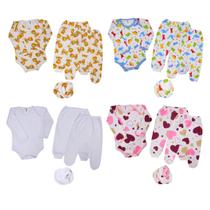 Conjunto Roupas De Bebê Moletom Kit Com 4 Peças Inverno - Batutinhas Baby