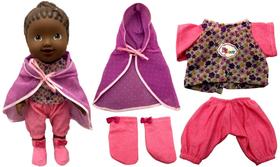 Conjunto Roupinha E Acessório Para Boneca Bebê Little Mommy Mattel Capa Blusa Calça E Meias - Pupee Conjunto Roupinha E Acessório Para Boneca Bebê Little Mommy Mattel Capa Blusa Calça E Meias - Pupee
