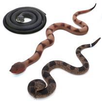 Conjunto Rubber Snakes de 3 brinquedos realistas de cobra falsa para jardim