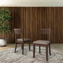 Conjunto Rubi com 2 Cadeiras Madeira Pinus Café - Finestra