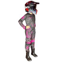 Conjunto rugge leon preto rosa