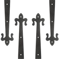 Conjunto rústico de suporte de porta de celeiro Foxwake de 20 cm em preto fosco Conjunto rústico de suporte de porta de celeiro Foxwake de 20 cm em preto fosco
