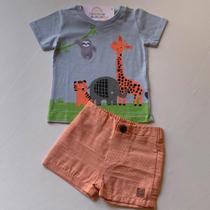 Conjunto Safari Alenice - P 03 á 06 Meses Conjunto Safari Alenice - P 03 á 06 Meses