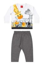 Conjunto Safari Infantil Menino Bebê Meia Estação Blusa Manga Longa Calça Moletom Sem Felpa - Elian Conjunto Safari Infantil Menino Bebê Meia Estação Blusa Manga Longa Calça Moletom Sem Felpa - Elian