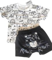Conjunto safari masculino infantil verão - camiseta e short Conjunto safari masculino infantil verão - camiseta e short