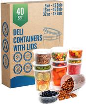 Conjunto SafeWare Deli 40 de recipientes de armazenamento de alimentos (240 mL-12, 480 mL-16, 960 mL-12)