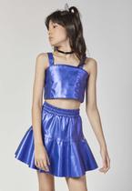 Conjunto Saia Azul Metalizado Infantil Mylu Conjunto Saia Azul Metalizado Infantil Mylu