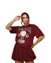 Conjunto Saia Balone Max T-Shirt Silk College