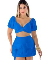 Conjunto saia bluena