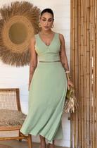 Conjunto Saia com blusinha elegância