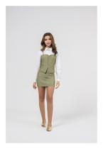 Conjunto Saia Copped Verde Bobby Lulu