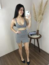 Conjunto Saia/Cropped Feminino Michele Collection Ref. MA379