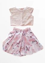 Conjunto saia e blusa, tamanho 04 Conjunto saia e blusa, tamanho 04