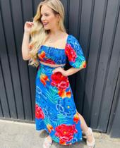 Conjunto Saia e Cropped Floral Conjunto Saia e Cropped Floral