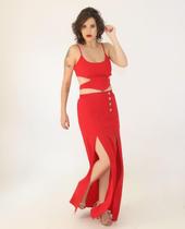 Conjunto Saia e regata cut off