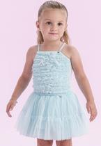 Conjunto Saia Festa Menina Azul Petit Cherie