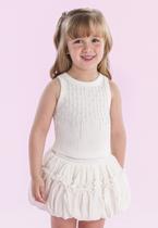 Conjunto Saia Festa Menina Off Petit Cherie Conjunto Saia Festa Menina Off Petit Cherie