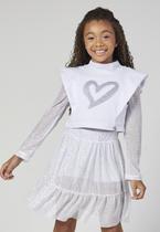 Conjunto Saia Infantil Branco Mylu Conjunto Saia Infantil Branco Mylu