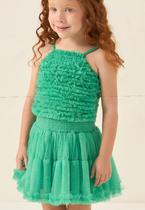 Conjunto Saia Infantil Festa Verde Petit Cherie