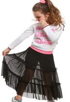 Conjunto Saia Infantil Preta Fashion Poah Noah Conjunto Saia Infantil Preta Fashion Poah Noah