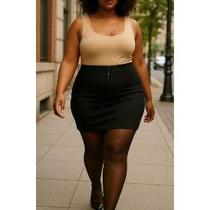 Conjunto Saia Lipo E Meia Calça Translucida E Modeladora