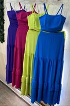 Conjunto saia longa e cropped