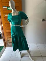 Conjunto Saia Longa e Cropped