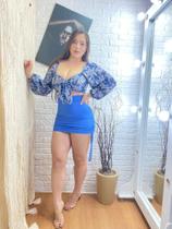 Conjunto saia mais cropped estampado Conjunto saia mais cropped estampado
