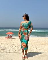 Conjunto Saia Midi e Cropped Meu Abacaxi