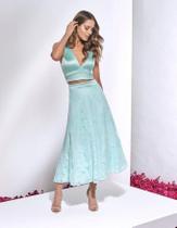 Conjunto Saia Midi Ren Verde Conjunto Saia Midi Ren Verde