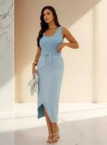 Conjunto saia moletom e regata samanta