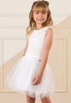 Conjunto Saia Tule Off White Menina Mon Sucré Conjunto Saia Tule Off White Menina Mon Sucré